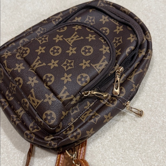 Brown Monogram Women's Backpack - Picture 4 of 8